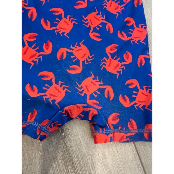 Crab Rash Guard Swimsuit 18-24 months red and blue short sleeve Old Navy - Picture 6 of 6